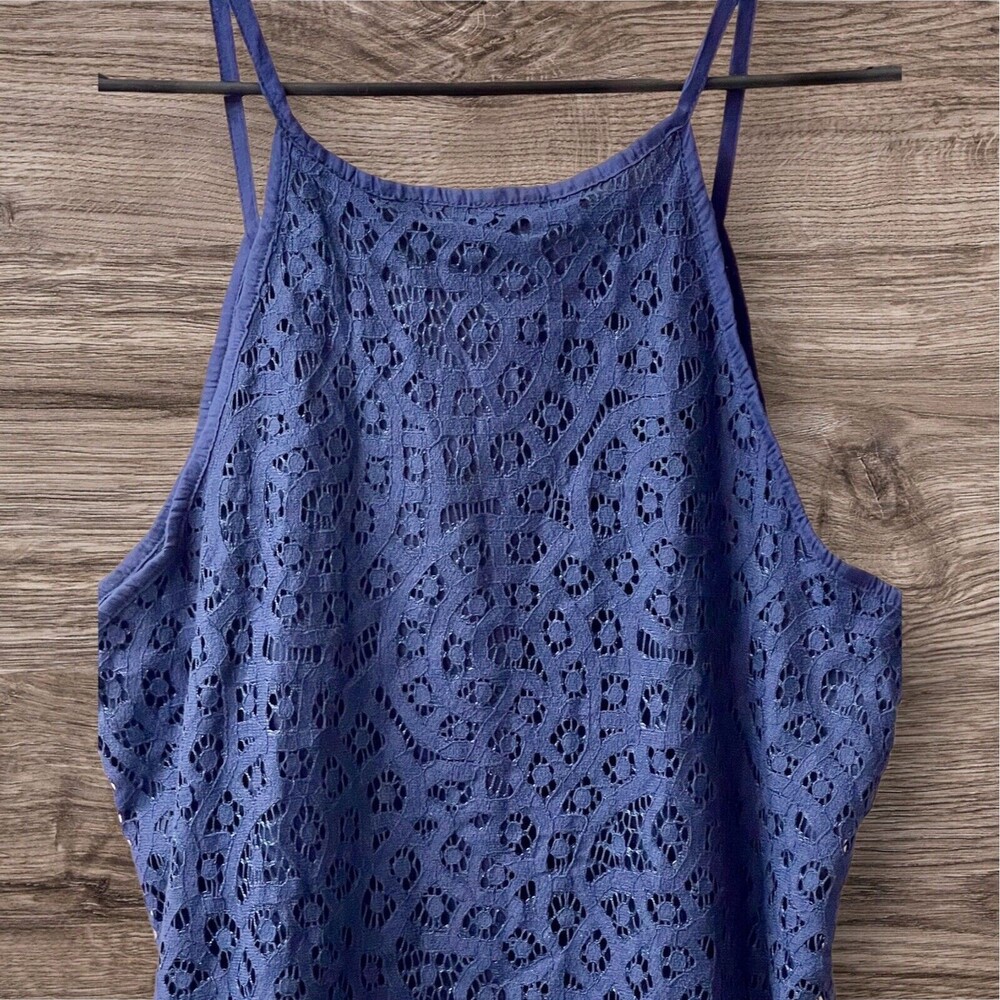 Romeo + Juliet Couture Women’s Navy Blue Lace Fit And Flare Summer Top Small NWT - Picture 9 of 13